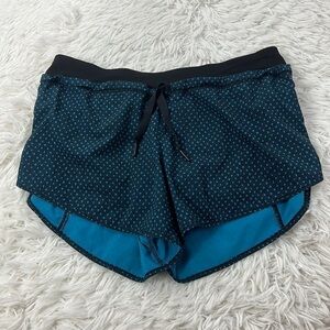Lululemon Run It Out Short (3") Mini Dedication Dot Indian Ocean Astro Blue